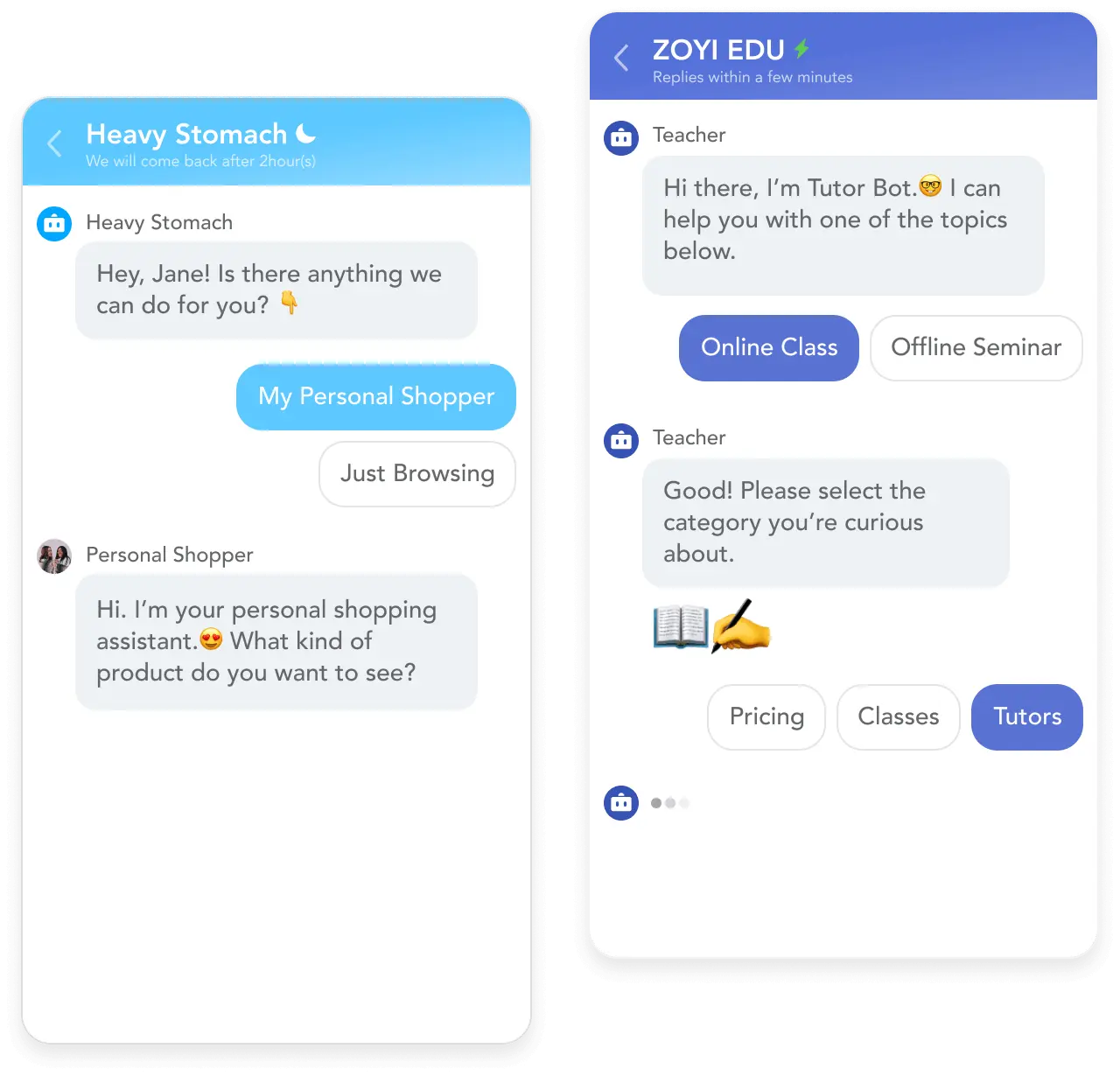 User chat feature preview